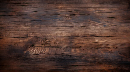 Dark Brown Wood Texture with Scratches as Background. Generative AI.