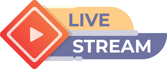 Television live stream icon cartoon vector. Global sound report. Time internet