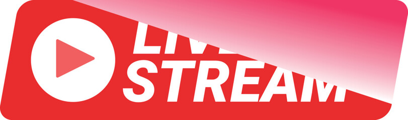 Live stream play video icon cartoon vector. View online show. Internet movie