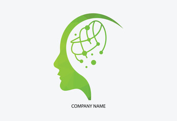 Creative brain in low poly geometrical design