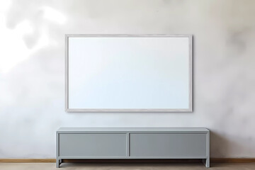 room with white wall and lcd tv, Artificial intelligence