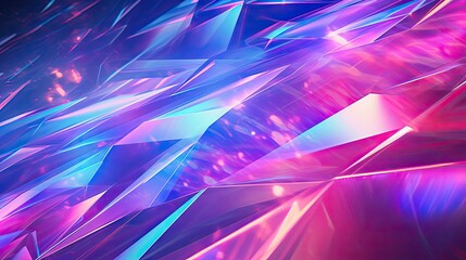 Abstract holographic background in tones of purple, blue and orange.