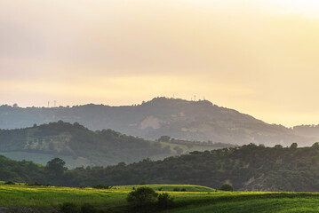 Fototapeta premium lucani countryside landscpe during the springtime, Basilicata, Italy