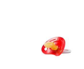 pacifier isolated red for baby
