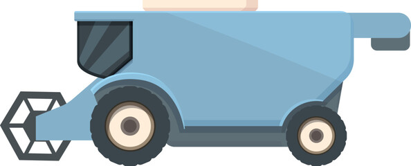 Combine harvester vehicle icon cartoon vector. Machine heavy. Rural industry