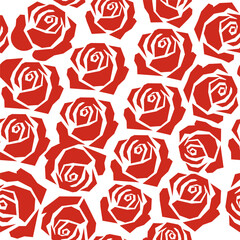 seamless pattern with roses in vector.plant in flat style.objects for design of application website leaflet booklet advertising packaging sticker.