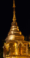 Beautiful Wat Buddhist temples in Chiangmai Chiang mai Thailand. Decorated in beautiful ornate...