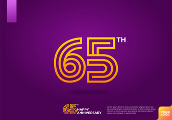 65th anniversary logotype with dark purple background