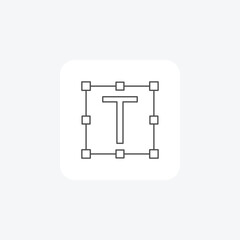 Typography, Font Design, thin line icon, grey outline icon, pixel perfect icon