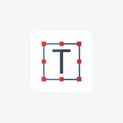 Typography, Font Design, flat color icon, pixel perfect icon