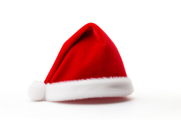 Festive Santa Hat on White