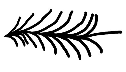 simple black tree arrow in vector. icon in doodle style. graphics for application sites for layout and printing of texts and images