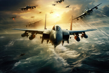 Oceanic Skies: Military Aircraft Unity