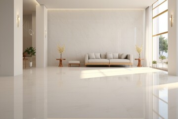 A minimalist yet captivating marble floor layout with subtle veining and a serene ambiance.