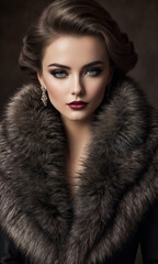 woman in fur