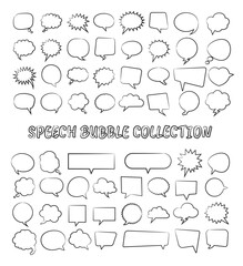 Speech bubble icon. Flat design. Isolated white background