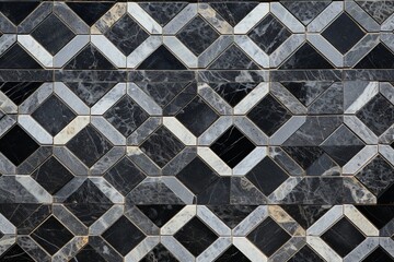 Elegantly arranged marble tiles forming a mesmerizing mosaic pattern.