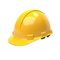 isolated yellow hard hat over transparent background