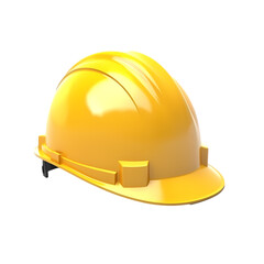 Fototapeta premium isolated yellow hard hat over transparent background