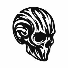 Skull vector illustration solid
