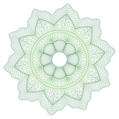 Roseta guilloche. Trazo editable