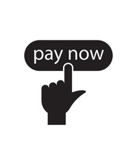 pay now icon, vector best flat icon.