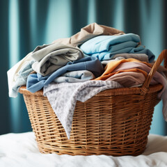 laundry basket with laundry
