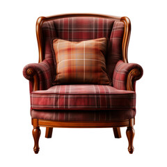 Armchair home furniture isolated on white transparent, living room comfortable seat PNG