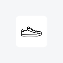 Sneakers, Footwear, icon isolated on white background vector illustration Pixel perfec