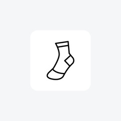 Socks, Footwear Accessories,Line Icon, Outline icon, vector icon, pixel perfect icon