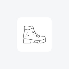 Boots, Footwear, Fashion, thin line icon, grey outline icon, pixel perfect icon