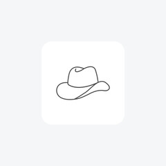 Hat, Headwear, Fashion,  thin line icon, grey outline icon, pixel perfect icon