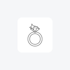 Ring, Jewelry, thin line icon, grey outline icon, pixel perfect icon