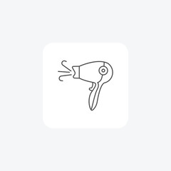 Fototapeta premium Hair Dryer, Hair Care, thin line icon, grey outline icon, pixel perfect icon
