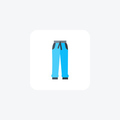 Pants, Trousers, Clothing, flat color icon, pixel perfect icon