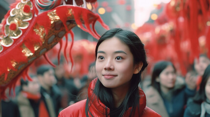 Fototapeta premium Chinese new year celebration - Dragon year - lunar new year