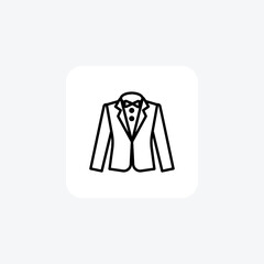 Suit, Men's Fashion,Line Icon, Outline icon, vector icon, pixel perfect icon