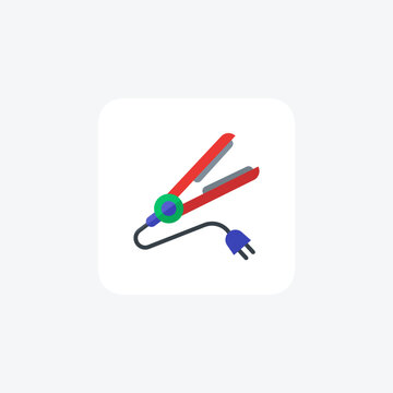 Hair Straightener, Hair Care, flat color icon, pixel perfect icon