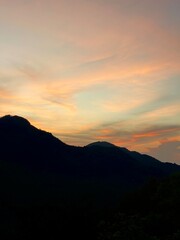 sunset over the mountains