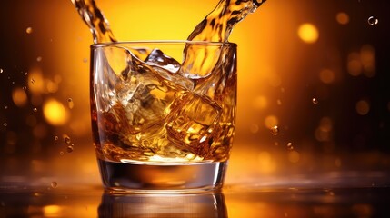 alcohol golden whiskey drink glowing illustration beverage liquor, cocktail celebration, luxury elegant alcohol golden whiskey drink glowing
