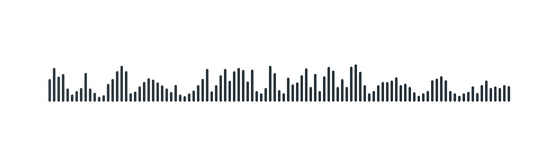 sound waveform pattern for radio podcasts, music player, video editor, voise message in social media chats, voice assistant, recorder. vector illustration - 685229905