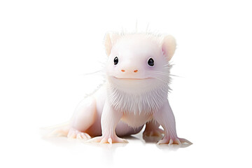 Axolotl Regenerative Marvel on a White or Clear Surface PNG Transparent Background - obrazy, fototapety, plakaty