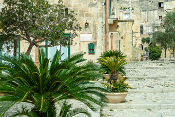 views of Matera downtown and skyline, Basilicata, Italy