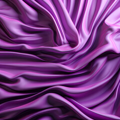 Obraz premium Textile fabric neon colors change with viewing or illumination geometry, futuristic purple, pink background. Minimal flat lay love iridescent concept.