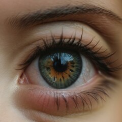 Fototapeta premium close up of eye, close up of a female eye