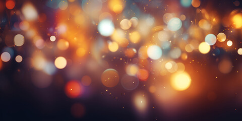 Bokeh Christmas Background Crafted With The Assistance, A blurry image of a colorful light in the background, generative AI

