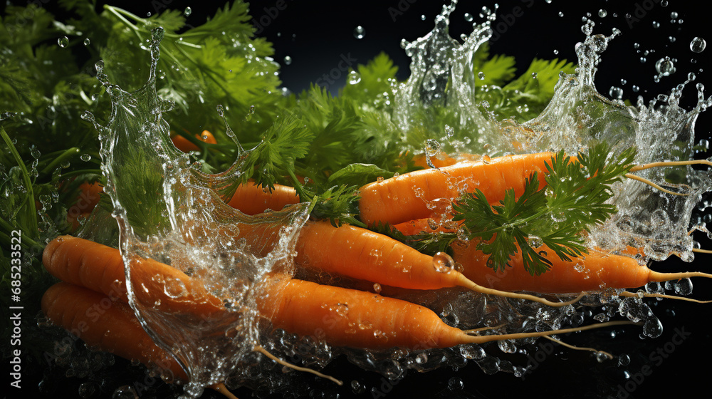 Poster carrots in water