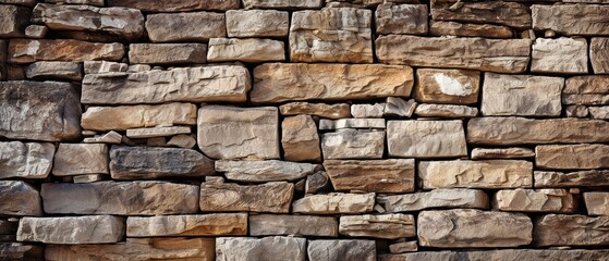 Fototapeta premium The wall of stone's texture. An antique castle's stone wall texture backdrop.