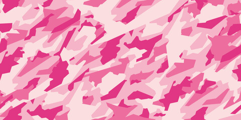 Pink camouflage military pattern. Vector camouflage pattern for clothing design.
