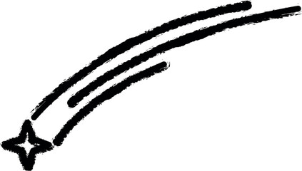 falling star icon grunge style vector